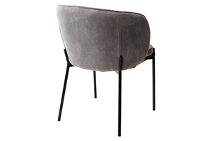 Стул Диана черный/тк. велюр античный серебристо-серый 203 - фото 2