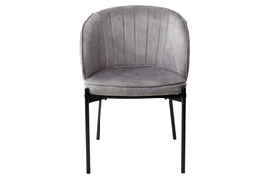 Стул Диана черный/тк. велюр античный серебристо-серый 203 - фото 3