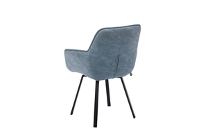 Стул поворотный ROMEO черный/замша LUX blue К11 - фото 5