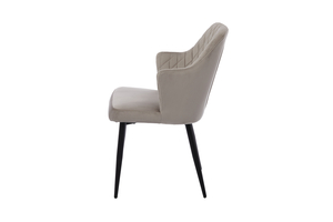 Стул ФРЕДДИ черный/велюр Д08 платиновый - фото 3