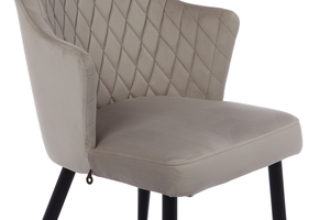 Стул ФРЕДДИ черный/велюр Д08 платиновый - фото 5