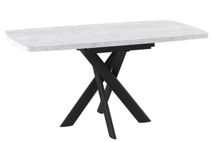 Стол прямоугольный ЛЕОНЕЛЬ-130  130+35*85 черный/ламинат серый сланец - фото 2