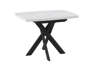 Стол прямоугольный ЛЕОНЕЛЬ-130  130+35*85 черный/ламинат серый сланец