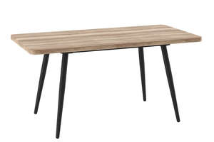 Стол прямоугольный закругленный БОРГ-120  120+40*80 черный/ламинат дуб каньон - фото 2