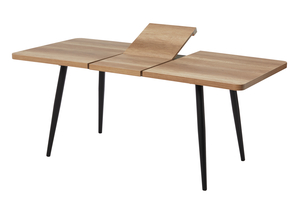 Стол прямоугольный закругленный БОРГ-140  140+40*85 черный/ламинат дуб каньон - фото 3