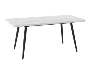 Стол прямоугольный закругленный БОРГ-140  140+40*85 черный/ламинат серый сланец - фото 2