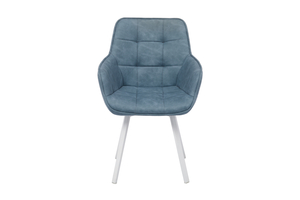 Стул поворотный РОМЕО-360 белый/К11 голубой