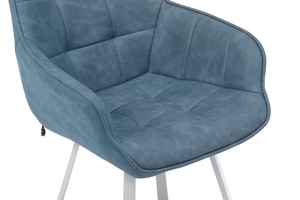 Стул поворотный РОМЕО-360 белый/К11 голубой - фото 5