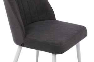 Стул ЛЕОНАРД М белый/велюр Б28 антрацит - фото 5