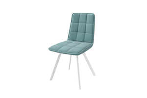 Стул РОМ белый/велюр Б15 бирюзовый