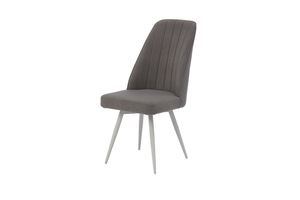 Стул поворотный ЛЕОНАРД М-360 белый/велюр Б22 серый