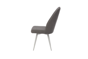 Стул поворотный ЛЕОНАРД М-360 белый/велюр Б22 серый - фото 3