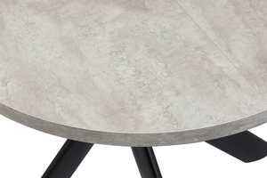 Стол круглый РОНАЛДО-100 100+35*100 черный/ламинат серый сланец - фото 5