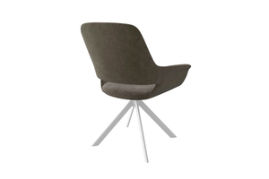 Стул поворотный ОФФИ-360 белый/шенилл Г26 мокко - Р мокко - фото 2