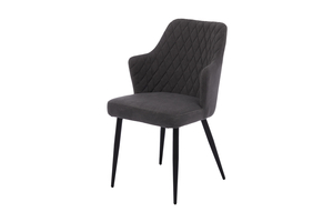 Стул ФРЕДДИ черный/велюр Б28 антрацит - фото 2