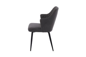 Стул ФРЕДДИ черный/велюр Б28 антрацит - фото 3