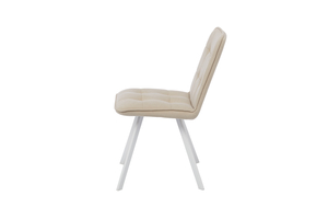 Стул РОМ Д белый/велюр Б03 кремовый - фото 3
