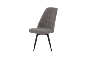 Стул поворотный ЛЕОНАРД М-360 черный/велюр Б22 серый - фото 3