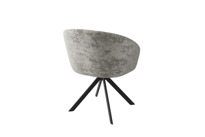 Стул поворотный ШЕЛЛИ-360 черный/плюш М02 жемчужный - фото 2