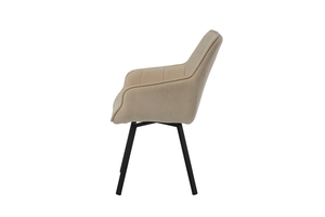 Стул РОМЕО-ФИКС черный/велюр Б03 кремовый - фото 3