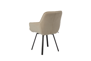 Стул РОМЕО-ФИКС черный/велюр Б03 кремовый - фото 4