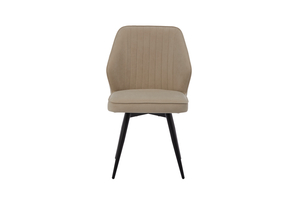 Стул поворотный МИШЕЛЬ-360 черный/велюр Б3 кремовый - фото 2