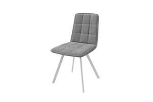 Стул РОМ Д белый/велюр Б22 серый