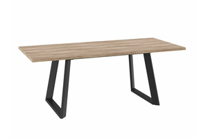 Стол прямоугольный ЛОФТ ЛЮКС-160 160+45*90 черный/ламинат дуб каньон - фото 2