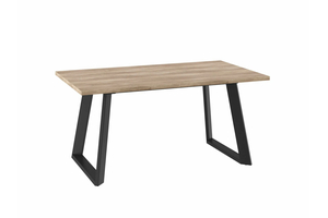 Стол прямоугольный ЛОФТ ЛЮКС-160 160+45*90 черный/ламинат дуб каньон