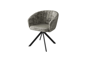 Стул поворотный ШЕЛЛИ-360 черный/плюш М04 серый беж