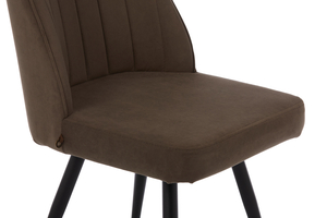 Стул поворотный ЛЕОНАРД М-360 черный/велюр Б29 коричневый - фото 6