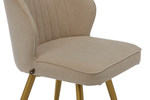 Стул поворотный МИШЕЛЬ-360 золото/велюр Б03 кремовый - фото 6