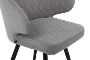 Стул поворотный РОБ-360 черный/велюр Б22 серый - фото 5