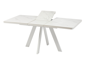 Стол прямоугольный закругленный БОБИ-140  140+40*85 белый/Калаката СТ Кер - фото 2