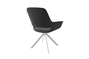 Стул поворотный ОФФИ-360 белый/шенилл Г22 графит -  Р графит - фото 2