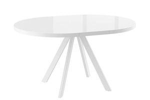 Стол круглый РОНДО М-110 110+35*110 белый/стекло белый оптивайт, вкладка стекло - фото 2