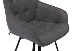 Стул поворотный РОМЕО-360 черный/К10 антрацит - фото 5