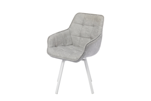 Стул поворотный РОМЕО-360 белый/К8 графит - фото 2