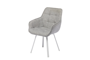 Стул поворотный РОМЕО-360 белый/К8 графит - фото 3