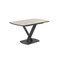 Стол прямоугольный VIKTOR-140 140+40*85 черный/ламинат камень светлый HPL plastic 0,8мм