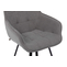 Стул поворотный ROMEO черный/велюр GREY LUX b22 серый - фото 5