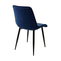 Стул CHIC BLUVEL-86 NAVY BLUE черный/тк. велюр синий - фото 2