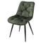 Стул MONACO черный/тк. велюр серо-зеленый 912-04