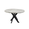 Стол круглый RONALDO-100 100+35*100 черный/ламинат серый сланец - фото 3
