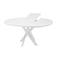 Стол круглый RONALDO-120  120+40*120 белый/стекло белый МАТТЕЛЮКС, вкладка стекло - фото 3