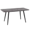 Стол прямоугольный BORG RADIAL-120  120+40*80 черный/ламинат дымчатая керамика - фото 2