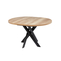Стол круглый RONALDO-100 100+35*100 черный/ламинат дуб каньон - фото 2
