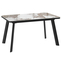 Стол прямоугольный LEON LUX RADIAL-140  140+40*85 черный/Pandora Gloss St Cer