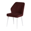 Стул MICHAEL белый/велюр BORDO LUX o13 бордо