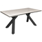 Стол прямоугольный DIEGO-160MR 160+40+40*90 черный/керамика глянцевая мрамор Carrara итальянская